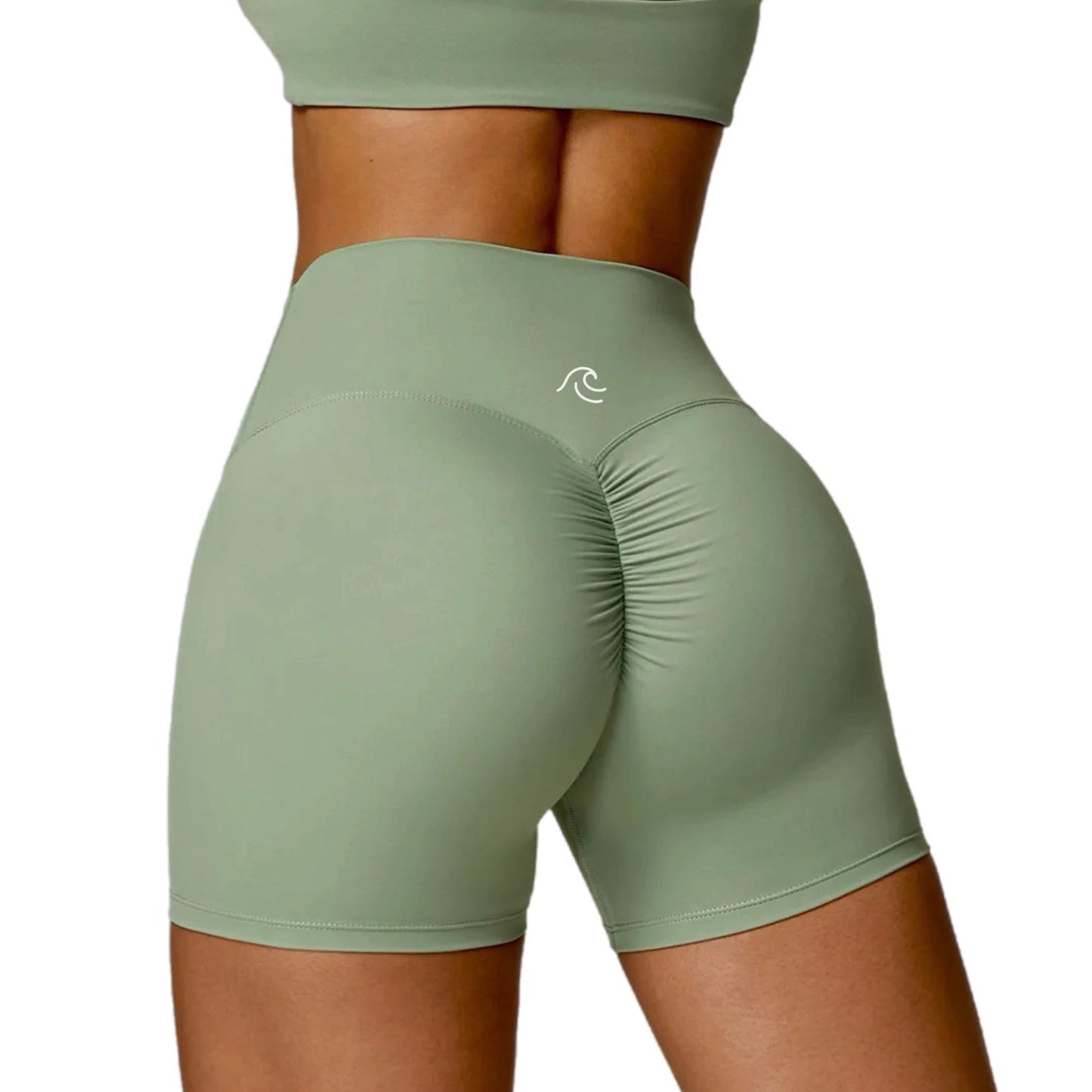 MKS SET SHORT-LONG SLEEVE TOP BASIL GREEN