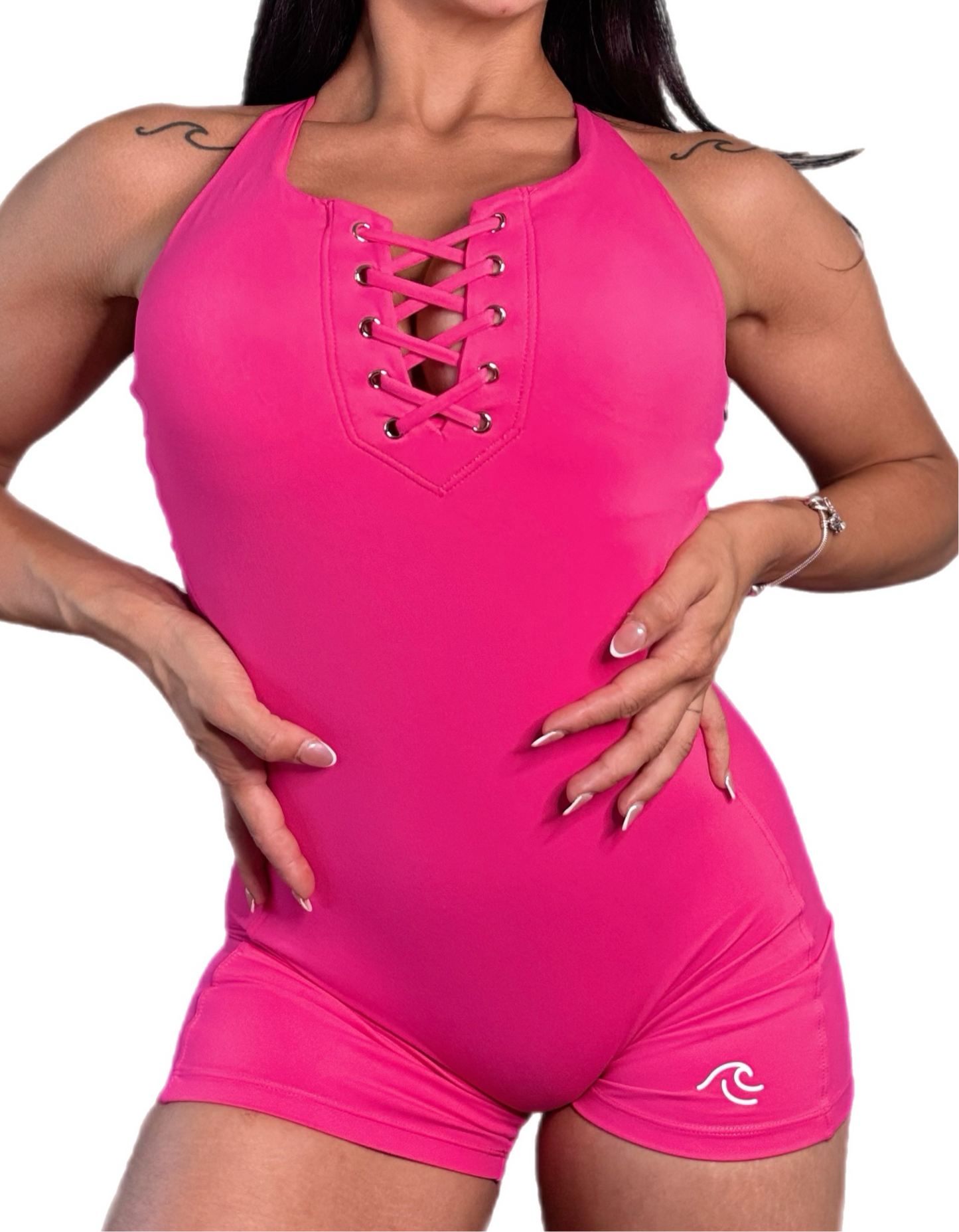 MKS JUMPSUIT CROSS BACK PINK